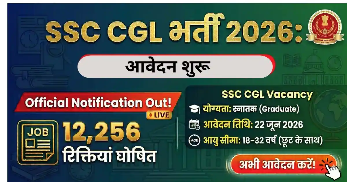 SSC CGL Vacancy 2026 Notification Out: 12,256 Posts