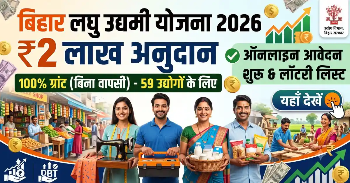 Bihar Laghu Udyami Yojana 2026 Apply online