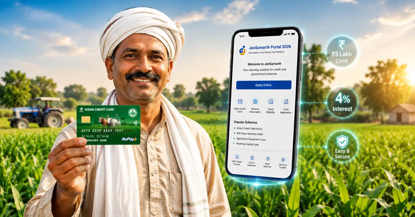 Kisan Credit Card 2026: 5 लाख लोन लिमिट और Online Apply की पूरी प्रक्रिया